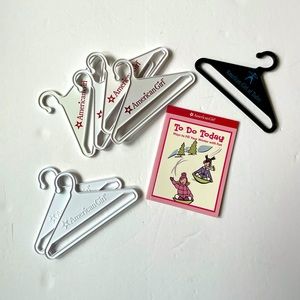 Vintage American Girl Hangers for doll clothes-#7 AND Paperback AGD book.